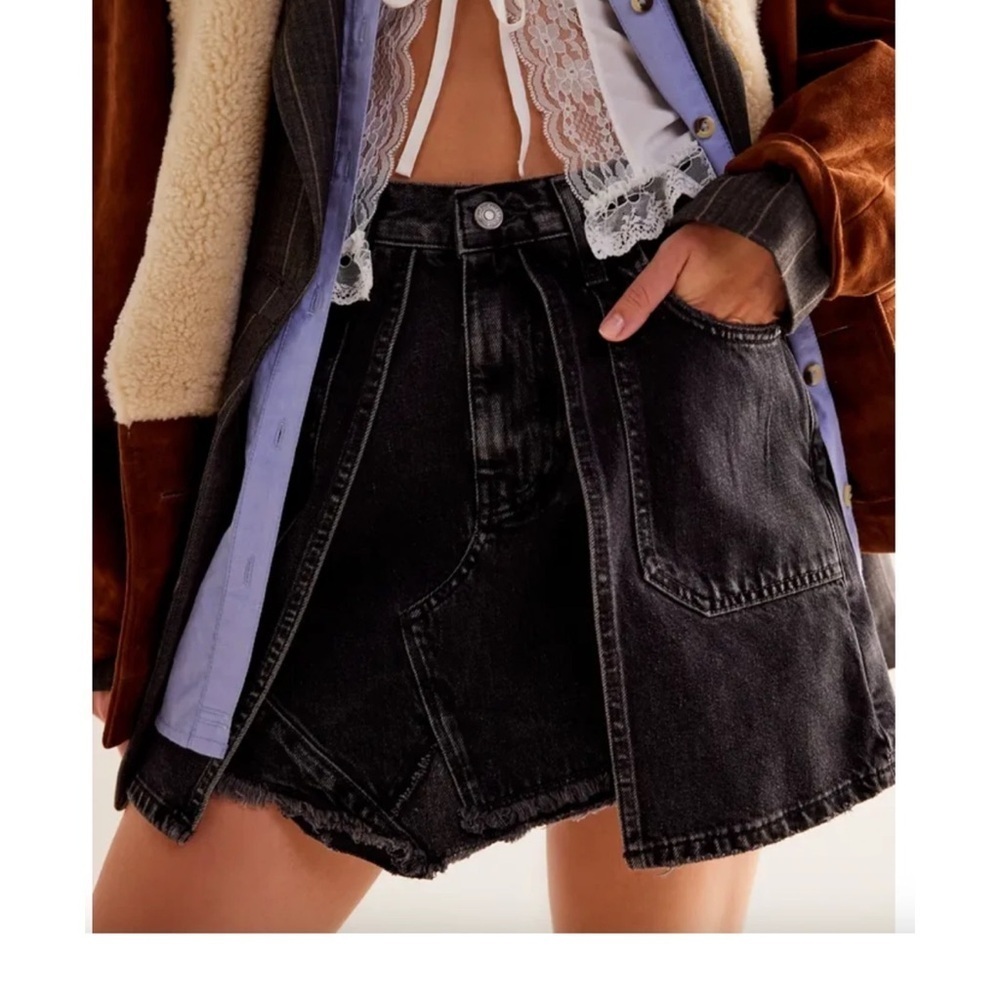 Free People We The Free Bare With Me Denim Skirt 27